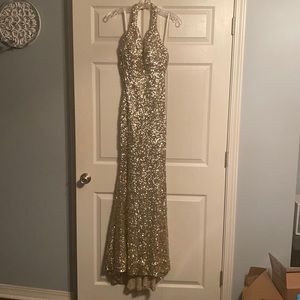 Gold Sequin Sherri Hill Dress
